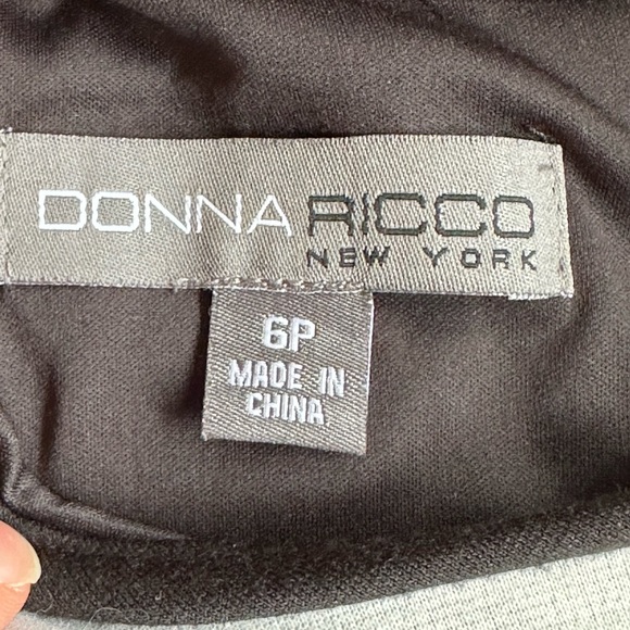 Donna Ricco Black & White Stripe Mini Dress SZ P6 Short Sleeves Zipper I… - Picture 9 of 15